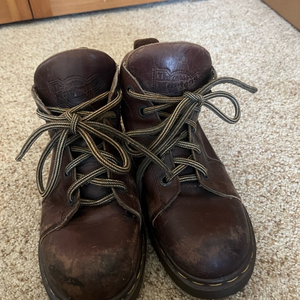 Dr Marten’s Brown Leather Lace-Up Boots
